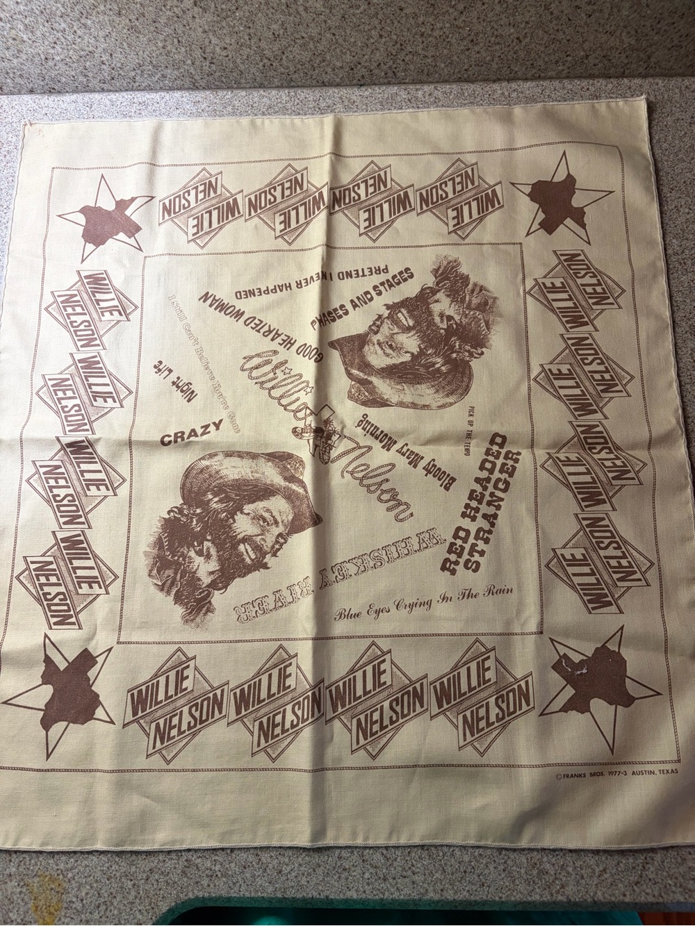 1977 Willie Nelson tour bandana